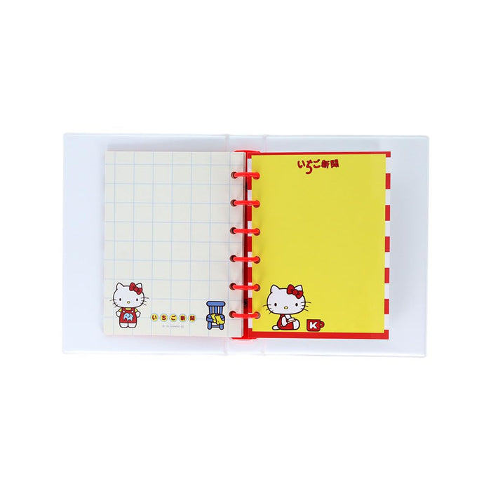 Sun-Star Stationery Sanrio Sticker Binder Yellow Ichigo Shimbun S8908613