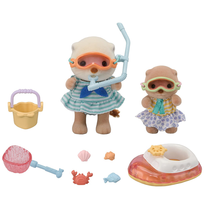 Epoch Sylvanian Families Sea Otter Siblings Play Set Toy Dollhouse Furniture for Ages 3+-Kiichin - The #1 Place for Japanese Goods in Your Hand!