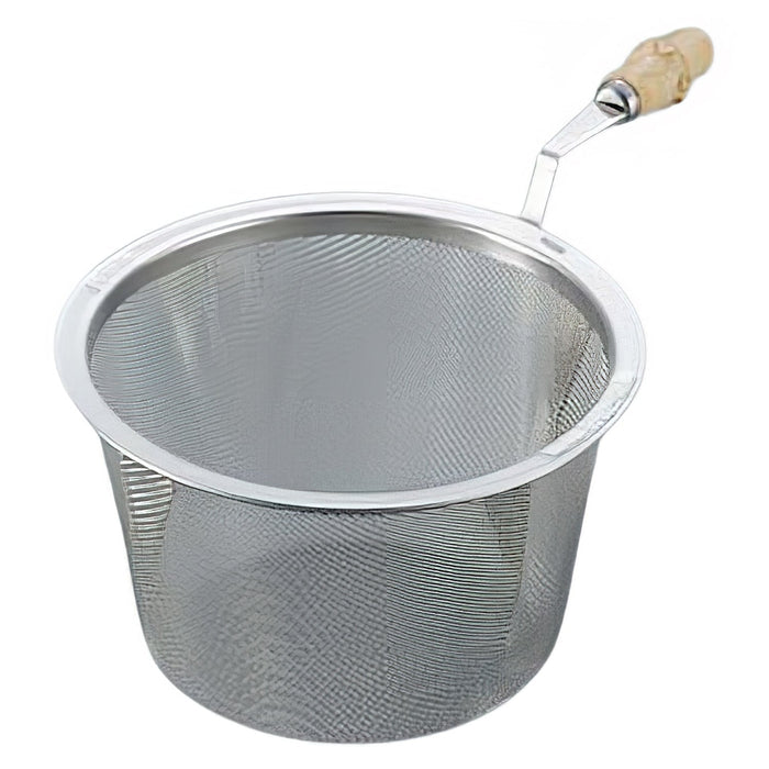 Premium Bamboo Handled Stainless Steel Tea Strainer - 78-84mm-Kiichin - The #1 Place for Japanese Goods in Your Hand!