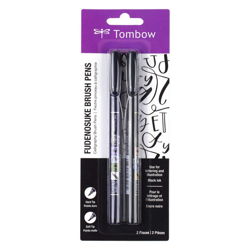 Tombow Fudenosuke Brush Sign Pen 2Set Gcd112 & Gcd111 – High-Quality Writing Tools-Kiichin - The #1 Place for Japanese Goods in Your Hand!