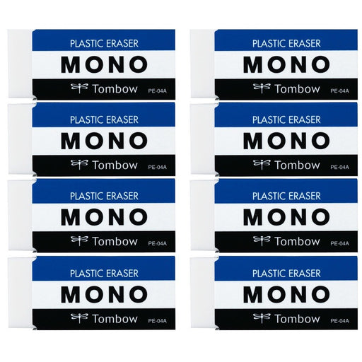 Tombow Mono PE04 Eraser Pack of 8 Pieces High-Quality JCA-811AZ-Kiichin - The #1 Place for Japanese Goods in Your Hand!