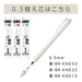 Tombow Monograph Light Ballpoint Pen 0.5mm Black Ink Smoky White Shaft 5 Pack-Kiichin - The #1 Place for Japanese Goods in Your Hand!