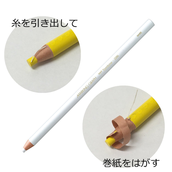 Tombow 2285-01 White Graph Marking Colored Pencils Paper Roll 1 Dozen-Kiichin - The #1 Place for Japanese Goods in Your Hand!