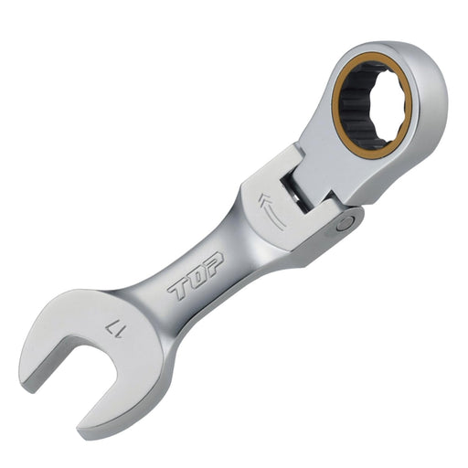 Top Kogyo Ultra-Compact Swivel 17mm Ratchet Wrench 180° 5° Feed Angle-Kiichin - The #1 Place for Japanese Goods in Your Hand!