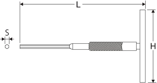 Top Kogyo T-Type Spin Wrench 4.0Mm Hex Bar 225Mm Length Made in Japan-Kiichin - The #1 Place for Japanese Goods in Your Hand!