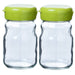 Toyo Sasaki Glass 2-Way Pot 485ml Olive Green - Made in Japan (2 Pieces)-Kiichin - The #1 Place for Japanese Goods in Your Hand!