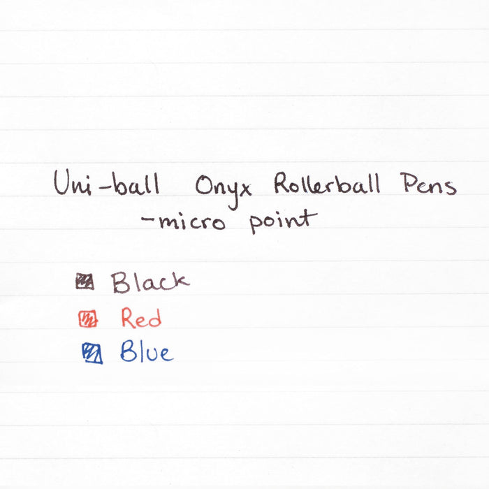 Mitsubishi Pencil Uni-Ball 60040 Onyx Rollerball Black Ink Micro Pens Pack of 12-Kiichin - The #1 Place for Japanese Goods in Your Hand!
