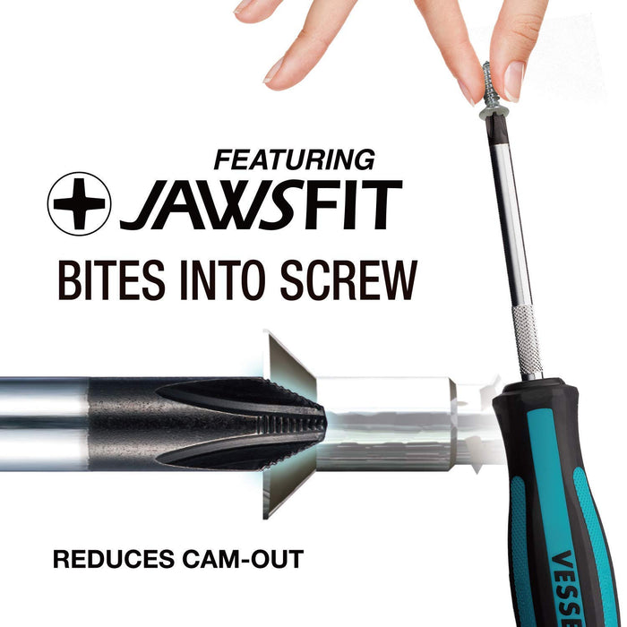 Vessel 8-Piece Megadora Screwdriver Set with Eva Foam 9008Eva-Kiichin - The #1 Place for Japanese Goods in Your Hand!