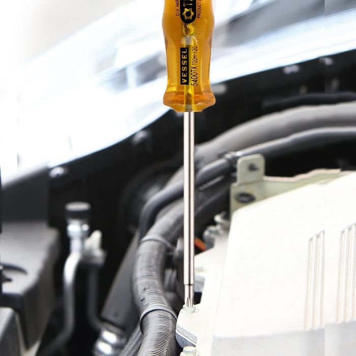 Vessel Power Grip T20Hx120 Torx Screwdriver - Tamper-Proof 5400Tx Series-Kiichin - The #1 Place for Japanese Goods in Your Hand!