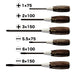 Vessel Set of 6 3006Cs Anti-Slip Wood Compo Handle Screwdriver Made in Japan-Kiichin - The #1 Place for Japanese Goods in Your Hand!