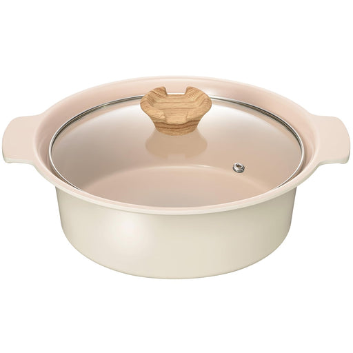 Wahei Freiz 21cm Tabletop Pot for 2-3 People White IH Gas Ceramic Coating-Kiichin - The #1 Place for Japanese Goods in Your Hand!