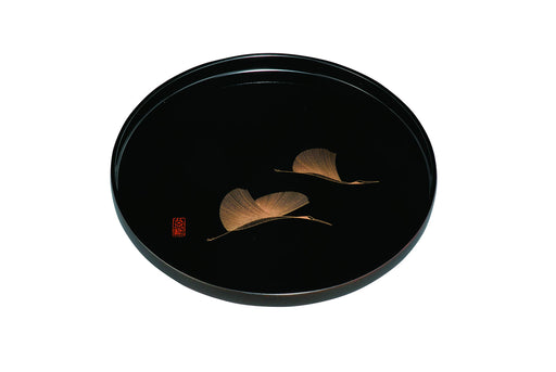 Yamaya Lacquerware Shop Yamaga Shikkiten 27cm Black Crane Japanese Tray-Kiichin - The #1 Place for Japanese Goods in Your Hand!