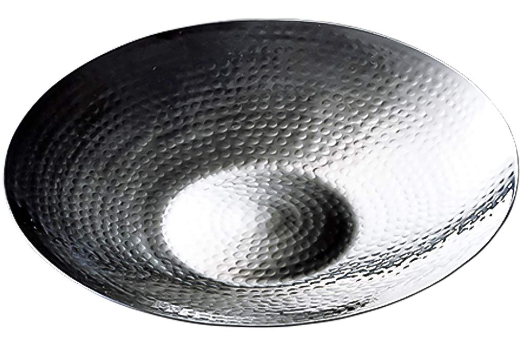 Yamaco Hammered Stainless Steel Deep Round Plate Small Model 23960-Kiichin - The #1 Place for Japanese Goods in Your Hand!