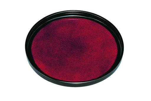 Yamaya Lacquerware Shop Round Tray Nanako 27cm Elegant Durable Design-Kiichin - The #1 Place for Japanese Goods in Your Hand!