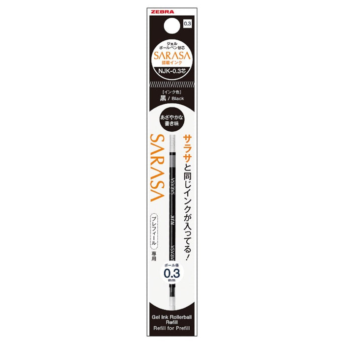 Zebra Prefeel Sarasa Ballpoint Pen Refill 0.3 Lead Black 10 Pieces-Kiichin - The #1 Place for Japanese Goods in Your Hand!