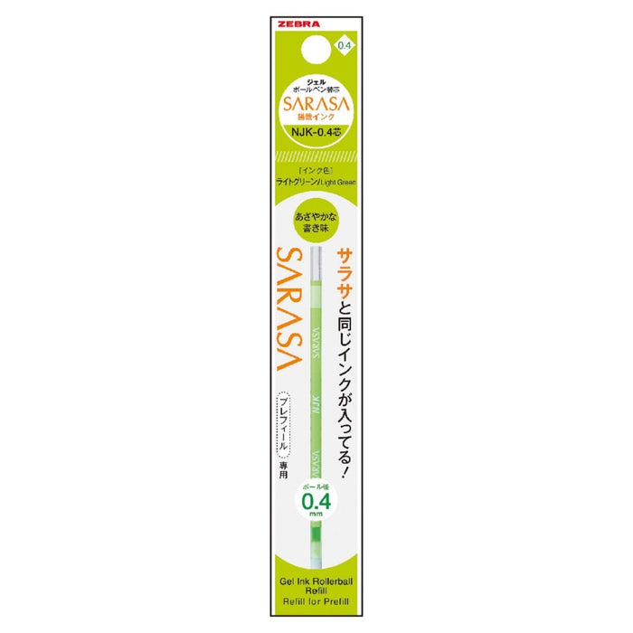 Zebra Prefeel Sarasa 10-Pack Ballpoint Pen Refill 0.4 Lead Light Green-Kiichin - The #1 Place for Japanese Goods in Your Hand!