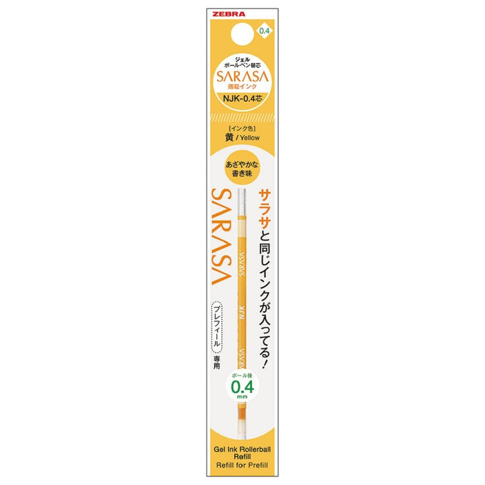 Zebra Prefeel Sarasa Ballpoint Pen Refill 0.4 Lead Yellow 10 Pieces-Kiichin - The #1 Place for Japanese Goods in Your Hand!