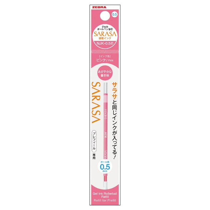 Zebra Prefeel Sarasa Pink Ballpoint Pen Refill NJK-0.5 Lead 10 Pieces Pack-Kiichin - The #1 Place for Japanese Goods in Your Hand!