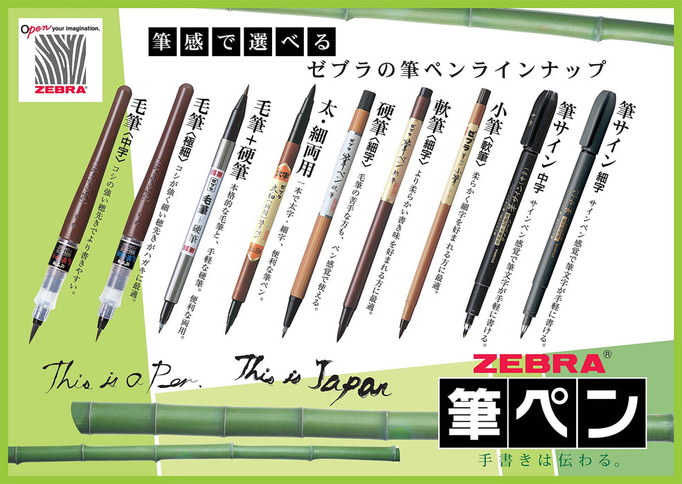 Zebra FD-502 Dual Brush Pen - Hard and Soft Tip Brushes-Kiichin - The #1 Place for Japanese Goods in Your Hand!