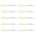 Zebra Mozini Line Just Fit Highlighter Yellow 10 Pieces - B-Wks22-Y-Kiichin - The #1 Place for Japanese Goods in Your Hand!