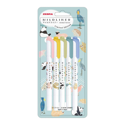 Zebra Mild Liner Highlighter Set 5 Color Assortment B - Zebra Wkt7-As-5C-B-Kiichin - The #1 Place for Japanese Goods in Your Hand!