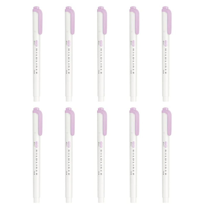 Zebra Mildliner Highlighters Dry Lac 10 piece set - B-Wkt7-Mll-Kiichin - The #1 Place for Japanese Goods in Your Hand!
