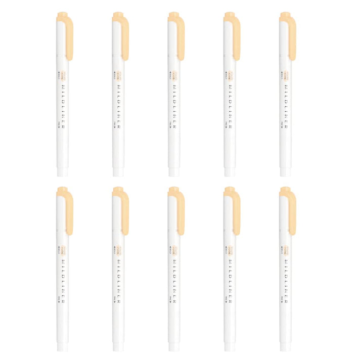 Zebra Highlighter Mildliner Pack of 10 Honey Orange B-Wkt7-Mhor-Kiichin - The #1 Place for Japanese Goods in Your Hand!