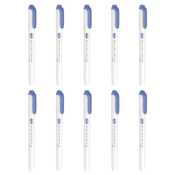 Zebra Mild Lavender Highlighter Pack of 10 B-Wkt7-Mlv Zebra Liner Series-Kiichin - The #1 Place for Japanese Goods in Your Hand!