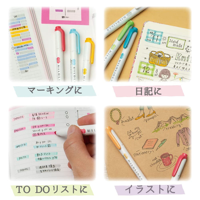 Zebra Highlighter Set Radiant Mild Color 5 Vibrant Shades Zebra Mild Liner Wkt7-5C-Hc-Kiichin - The #1 Place for Japanese Goods in Your Hand!