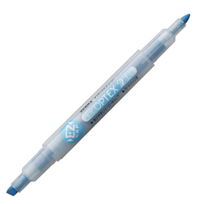 Zebra Optex 2 Ez Blue Highlighter Set Pack of 10 Pieces B-Wkt11-Bl-Kiichin - The #1 Place for Japanese Goods in Your Hand!