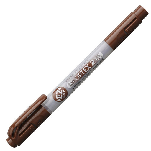Zebra Optex 2 EZ Brown Highlighter Pack of 10 - B-WKT11-E Model-Kiichin - The #1 Place for Japanese Goods in Your Hand!