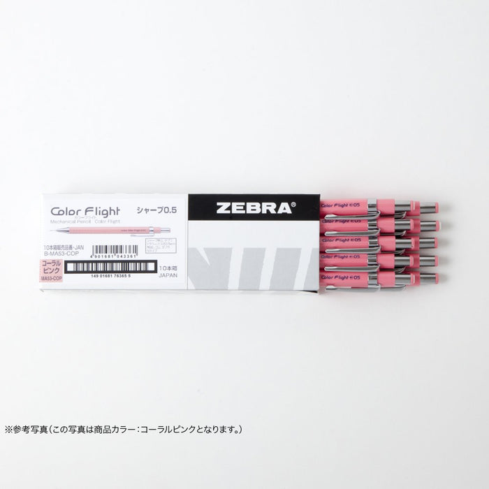 Zebra 0.5 Black Mechanical Pencil Color Flight Series Pack of 10 - B-Ma53-Bk-Kiichin - The #1 Place for Japanese Goods in Your Hand!