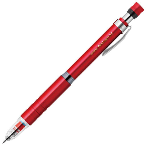 Zebra Delguard Type LX 0.3mm Red Mechanical Pencil - Ideal for Precision Writing-Kiichin - The #1 Place for Japanese Goods in Your Hand!