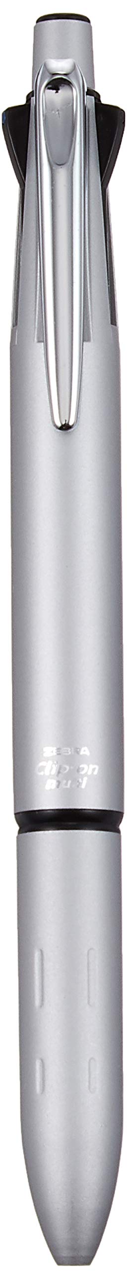Zebra Quad Color Multi-Function Pen 2000 Silver B4Sa4-S with Sharp Clip-On-Kiichin - The #1 Place for Japanese Goods in Your Hand!