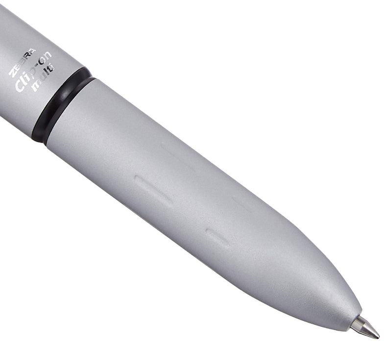 Zebra Quad Color Multi-Function Pen 2000 Silver B4Sa4-S with Sharp Clip-On-Kiichin - The #1 Place for Japanese Goods in Your Hand!