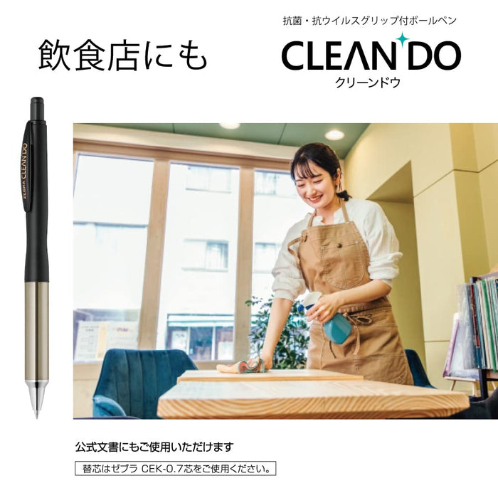 Zebra Antibacterial Clean Doe 0.7mm Oil-Based Ballpoint Pen White 1 Piece-Kiichin - The #1 Place for Japanese Goods in Your Hand!
