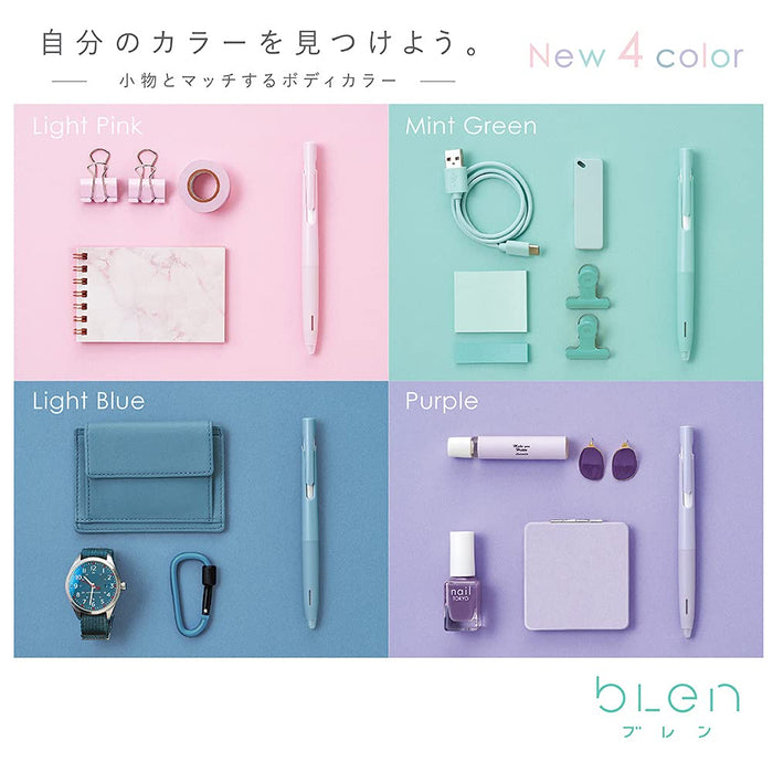 Zebra Bren Black Ink Pen 0.5mm Light Blue Barrel Oil-Based Ballpoint - 10 Pack-Kiichin - The #1 Place for Japanese Goods in Your Hand!