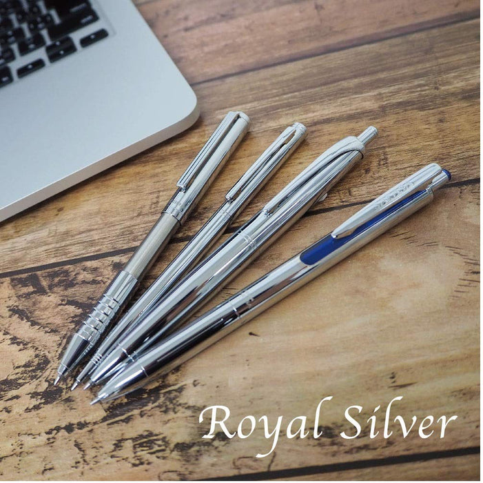 Zebra Filere Retractable 0.7 Oil-Based Ballpoint Pen in Royal Silver Limited Edition-Kiichin - The #1 Place for Japanese Goods in Your Hand!