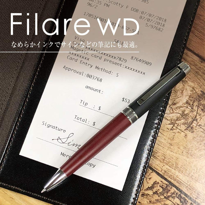 Zebra Fillare Wood Twist 0.7 Silver Ballpoint Pen Oil-Based - P-Ba77-Wds-Kiichin - The #1 Place for Japanese Goods in Your Hand!