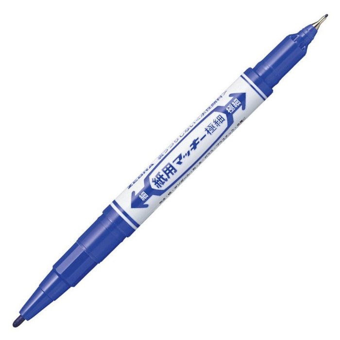 Zebra Mackie Extra Fine Blue Water-Based Pen Paper Friendly 10 Pieces Pack-Kiichin - The #1 Place for Japanese Goods in Your Hand!