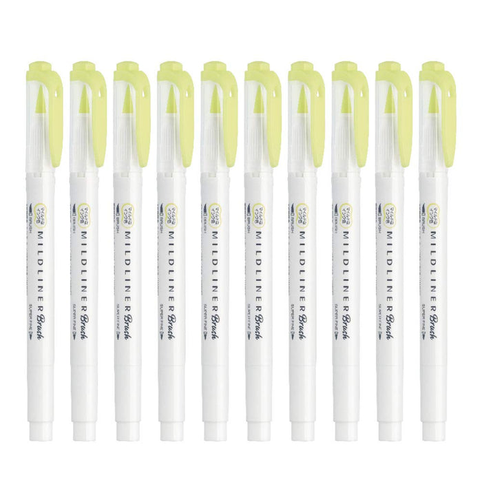 Zebra Highlighter Mild Liner Blush Mild Yellow Pack of 10-Kiichin - The #1 Place for Japanese Goods in Your Hand!