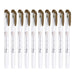Zebra Mild Liner Brush Highlighter Mild Brown 10 Pieces Pack-Kiichin - The #1 Place for Japanese Goods in Your Hand!