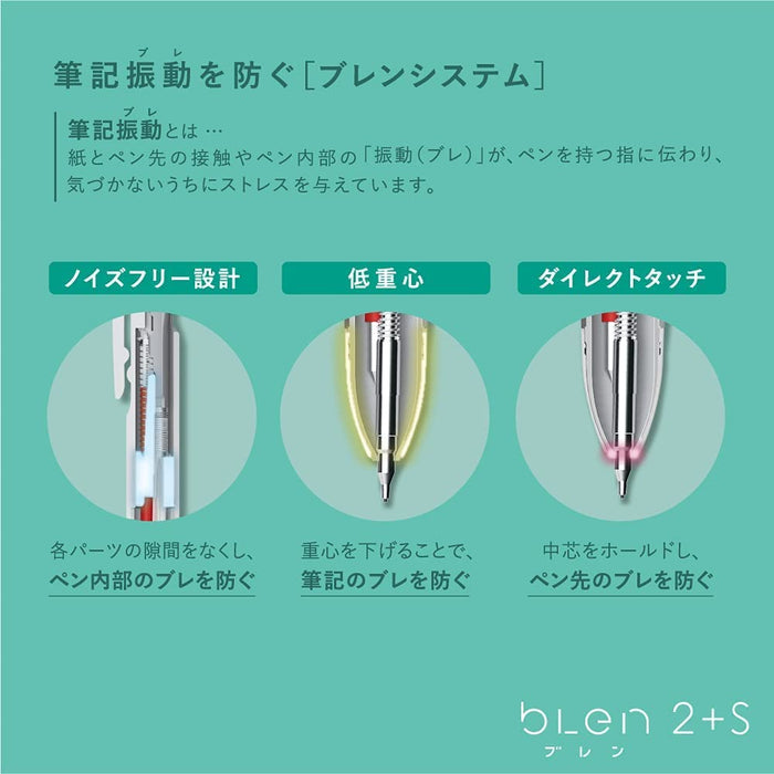Zebra B2SAS88-LTC-BBL Multifunctional 0.5mm Blueberry Latte Pen 2+S-Kiichin - The #1 Place for Japanese Goods in Your Hand!