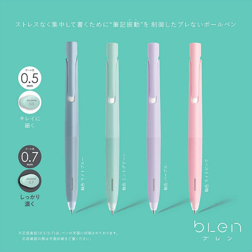 Zebra Bren 0.7mm Oil-Based Ballpoint Pen Mint Green Barrel Black Ink 10-Pack-Kiichin - The #1 Place for Japanese Goods in Your Hand!