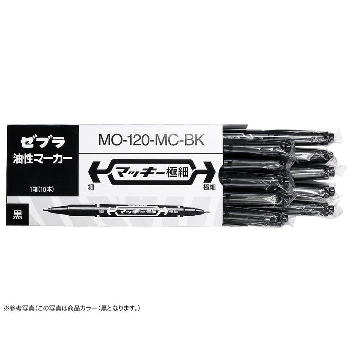 Zebra Mackie Extra Fine Orange Oil-Based Pen 10 Pieces B-Mo-120-Mc-Or-Kiichin - The #1 Place for Japanese Goods in Your Hand!