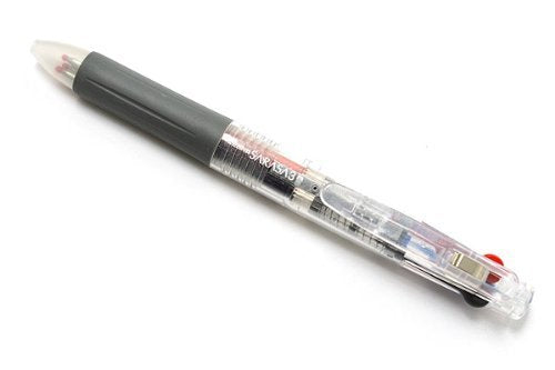 Zebra Sarasa 3 J3J2-C Transparent Shaft with Multi-color Ink Black Blue Red-Kiichin - The #1 Place for Japanese Goods in Your Hand!