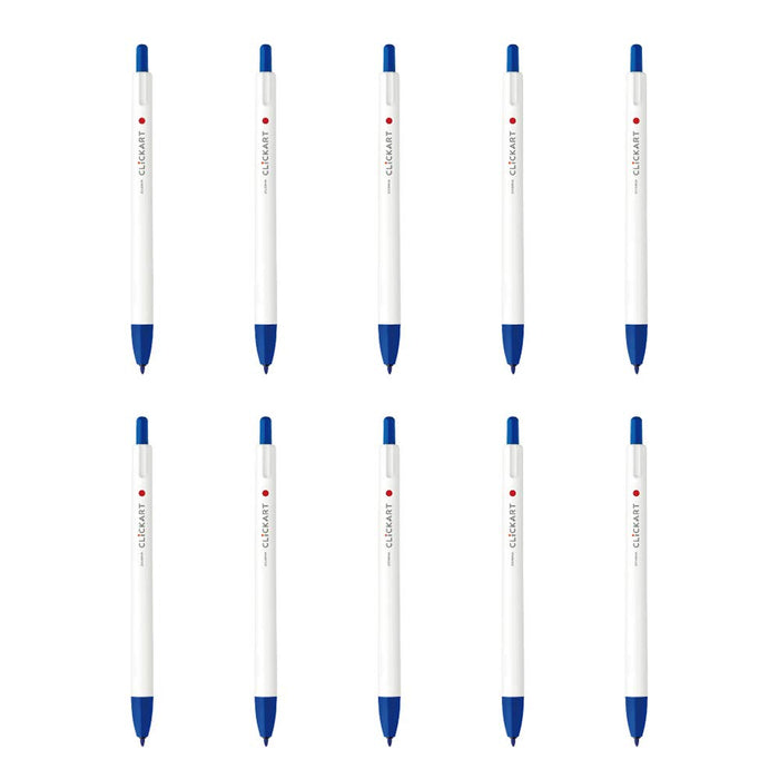 Zebra Clickart Water-Based Blue Pens Pack of 10 - B-WYSS22-BL-Kiichin - The #1 Place for Japanese Goods in Your Hand!