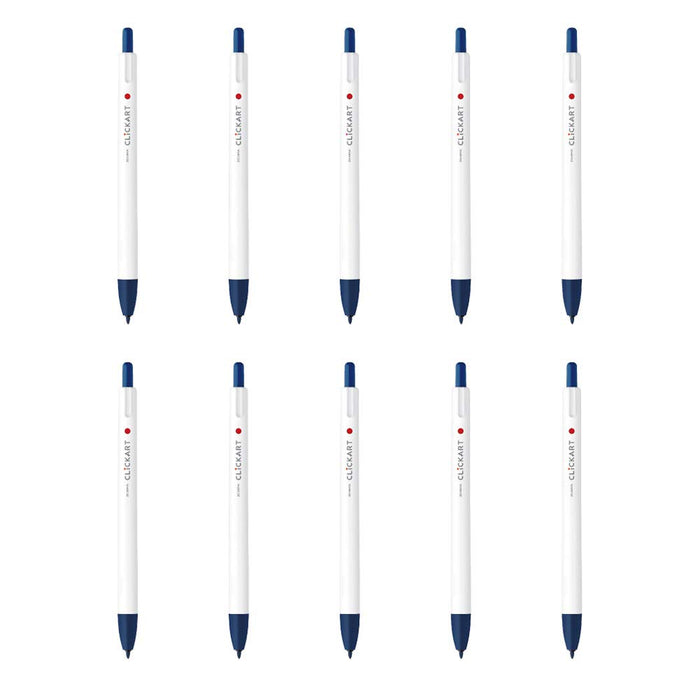 Zebra Clickart Blue Black Water-Based 10 Piece Pens - B-WYSS22-FB-Kiichin - The #1 Place for Japanese Goods in Your Hand!