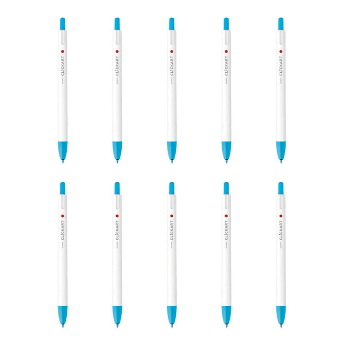 Zebra Clickart Light Blue Water-Based Pen - Pack of 10 Pens-Kiichin - The #1 Place for Japanese Goods in Your Hand!