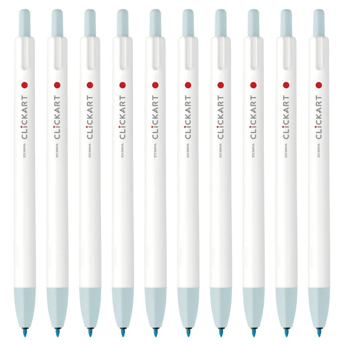 Zebra Clickart Powder Blue Water-Based Pen Pack of 10 Pieces - B-Wyss22-Pob-Kiichin - The #1 Place for Japanese Goods in Your Hand!